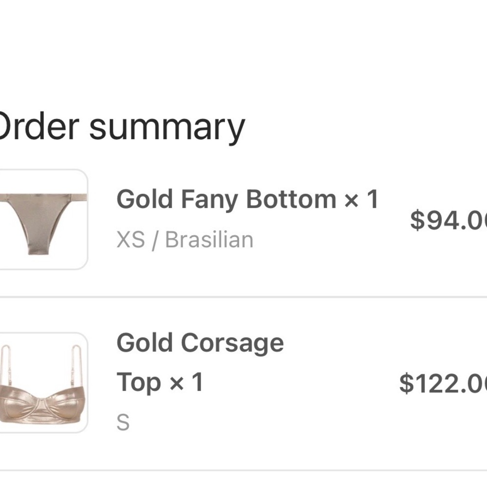 Vix Shimmery Gold Bikini Set